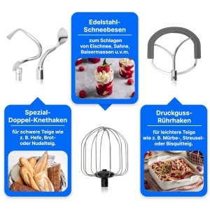 Masina de Gatit ProfiCook PC-KM 1096, 10L, 1500W, Argintie - Img 6
