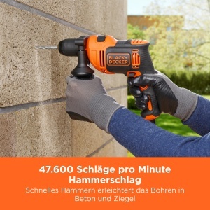 Masina de gaurit BLACKDECKER BEH710K-QS, 710W, 13mm, cu 2 burghie - Img 6