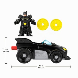 Masina de Jucarie Batmobile Fisher-Price cu Figurina Batman si Proiectile - Img 4