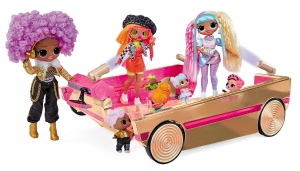 Masina de Jucarie L.O.L. Surprise 3-in-1 Party Cruiser - RosegoldRosa, cu Dans si Piscina - Img 9