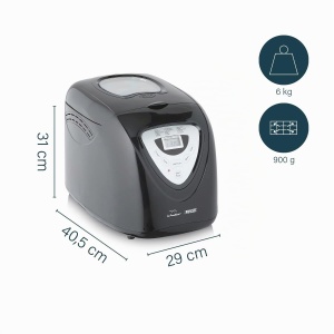 Masina de paine Princess 152009, 600 W, capacitate 680-900 g, neagra - Img 3