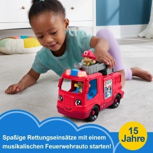 Masina de pompieri Fisher-Price cu lumini, muzica si 2 figurine - Img 2