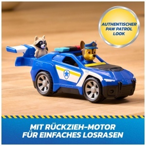 Masina de salvare PAW PATROL Chase cu figurine, 15 cm, cu mecanism de retragere - Img 5