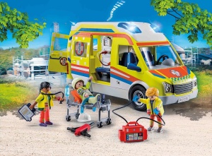 Masina de Salvare PLAYMOBIL 71202 cu Lumini si Sunete, 67 Piese, pentru Copii 4 - Img 3