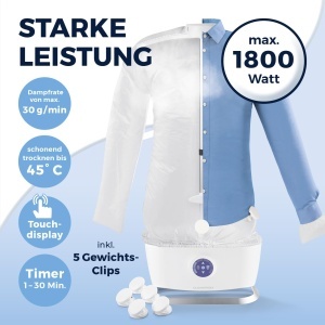 Masina de spalat rufe CLEANmaxx cu functie de abur, 1800 W, automata - Img 4