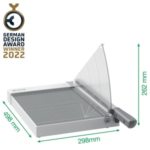 Masina de taiat hartie Leitz Precision Home Office A4 90190000 10 coli tehnologie EdgeGlow lama otel inoxidabil - Img 5