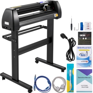 Masina de taiat vinil VEVOR, 870mm, imprimanta cu plotter LED, pozitionare manuala precisa, suport software pentru sistemele MAC si Windows, forta si viteza reglabile