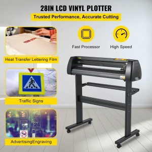 Masina de taiat vinil VEVOR, pachet de taiere cu hartie de 720 mm, imprimanta de vinil cu forta si viteza reglabile, afisaj LCD, kit de realizare a semnelor compatibile cu Windows - Img 2