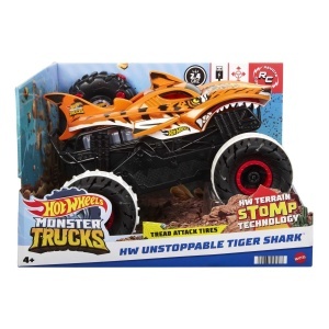 Masina de teren cu telecomanda Hot Wheels Tiger Shark, 115, tehnologie Terrain Stomp - Img 5