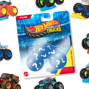 Masina de Teren Hot Wheels Monster Trucks FYJ44, 164, cu Roti Mari si Accesorii Bonus
