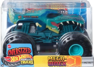 Masina de Teren Hot Wheels Monster Trucks MEGA WREX, 124, Die-Cast, Roti Mari - Img 5
