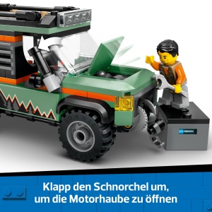 Masina de Teren LEGO City Offroad Gelandewagen 60447, 221 piese, cu Minifigurina - Img 4