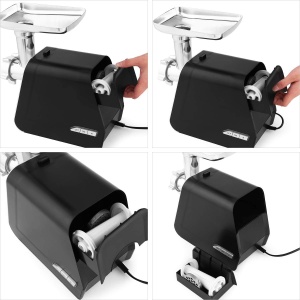 Masina de tocat carne Nictemaw electrica, 5 in 1 Multi Robot de bucatarie Masina de carnati cu 3 discuri perforate, 4 lame conice, umplutura de carnati si atasament de patiserie - Img 6