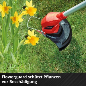 Masina de tuns iarba fara fir Einhell GC-CT 18/24 Li Power X-Change (18 V, Flowerguard, ghidon telescopic continuu, incl. 20x lame din plastic, baterie PXC de 2,0 Ah si incarcator) - Img 7