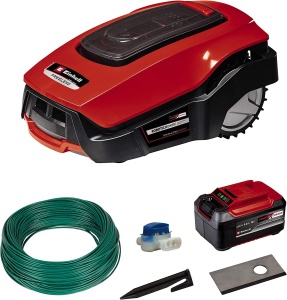 Masina de tuns iarba robot Einhell FREELEXO 1200 LCD BT (pentru pana la 1200 m2, masina de tuns iarba multizona, control prin aplicatie Bluetooth, pentru pante de pana la 35%, inclusiv baterie PXC si accesorii de instalare) - Img 1