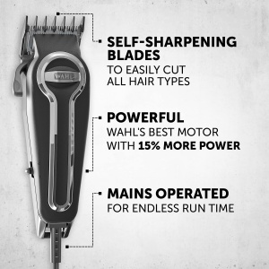 Masina de Tuns Wahl Elite Pro cu Cablu, Cutite Precise, 10 Piepteni - Img 3
