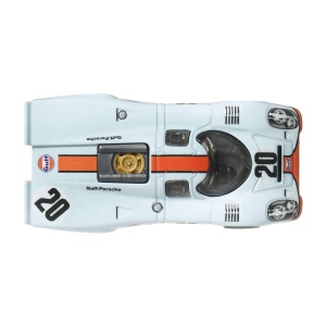 Masina Die-Cast Hot Wheels Porsche 917 K 164 cu Roti Real Riders si Caroserie Metalica - Img 6