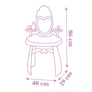 Masuta de Coafura Smoby Disney Princess, din materiale sigure, usor de transportat - Img 6