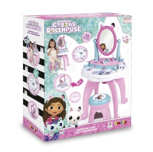 Masuta de machiaj pentru copii Smoby Gabbys Dollhouse, cu oglinda, scaun si accesorii - Img 9