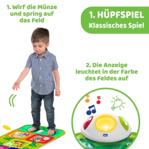 Mata de sarit interactiva Chicco Jump Fit, 150 cm, cu muzica si lumini, pentru copii 2-5 ani - Img 7