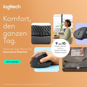 Maus ergonomic vertical Logitech Lift, pentru maini mici si medii, wireless, 4000 DPI - Img 3