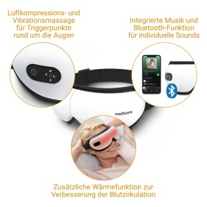 Medisana EM 100 Masca de masaj pentru ochi cu vibratii caldura si Bluetooth - Img 4