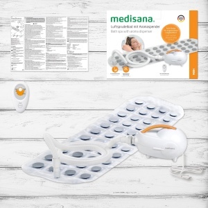 Medisana MBH Air Bubble Bath Bubble Mat Bath Whirlpool Mat pentru cada incl Dozator de arome 3 niveluri de intensitate Spa pentru casa Accesorii pentr - Img 6