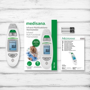 medisana TM 750 digital 6in1 termometru clinic Termometru pentru urechi pentru bebelusi, copii si adulti, termometru pentru frunte cu alarma vizuala de febra, functie de memorie si masurare a lichidelor, alb - Img 6