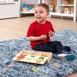 Melissa Doug Puzzle Barenfamilie 45 Piese Lemn Interactiv 3 Ani - Img 5