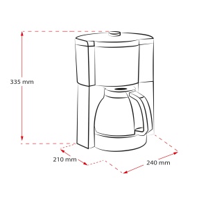 Melitta Look Perfection - Filtru de cafea - cu ulcior de sticla - Drip Stop - 10 cani - albotel inoxidabil 1025-05 - Img 4