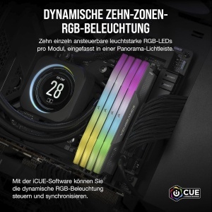 Memorie RAM CORSAIR Vengeance RGB DDR5 16GB 6000MHz cu iluminare RGB - Img 4