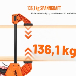 Menghina VEVOR F300-24, 609,6 mm, 136 kg, portocalie si neagra - Img 4