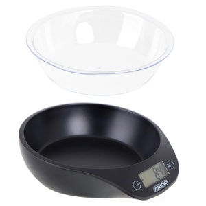 Mesko MS3164 Cantar de bucatarie digital cu bol 0.7 L, greutate maxima 5 kg/ 11 lb, afisaj LCD mare, cantar digital, precizie ridicata pana la 1g, functie tara, parcare automata, negru - Img 3