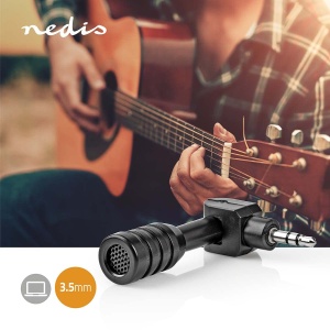 Microfon cablat Nedis MICMJ100BK, mini, 3,5 mm, negru - Img 2