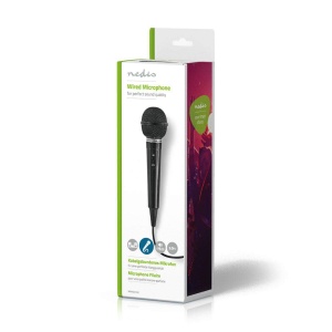 Microfon dinamic NEDIS MPWD01BK, cardioid, 5m, 600 Ohm, negru - Img 2