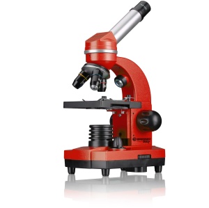 Microscop Bresser Junior BIOLUX SEL, 40x-1600x, cu suport pentru smartphone, rosu - Img 6