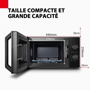 Microunde Toshiba MW2-MM20P(BK), 800W, 20L, Negru - Img 2