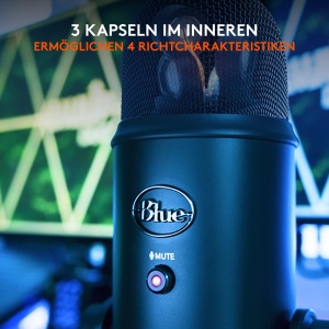 Mikrofon USB Blue Yeti, Negru, 4 moduri de captare, Plug n Play - Img 5
