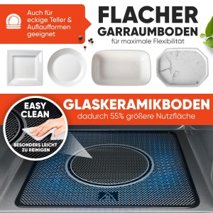 Mikroonde ProfiCook PC-MWG 1204, 23L, 1000W, fara dretteller - Img 2