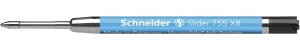 Mine pentru pix Schneider Slider 755, tehnologie ViscoGlide, 3 bucati, negru