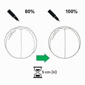 Minge de exercitii Leitz Ergo Cosy 65 cm, culoare gri, cu pompa si husa detasabila - Img 9