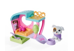 Mini Casuta de Joaca Simba Pamper Petz cu Caine si Accesorii, 16cm, pentru Copii de la 3 Ani