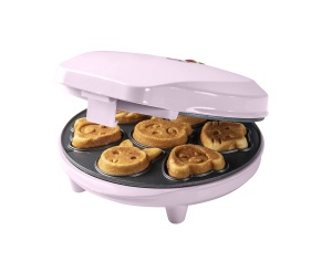 Mini-Cookie-Maker Bestron AAW700P, 700W, Culoare Rosa, Antihaft - Img 1