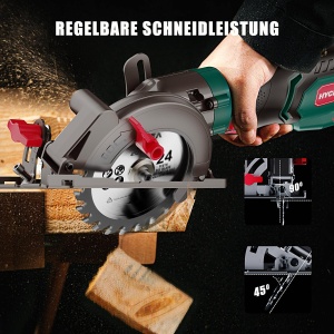 Mini Fierastrau Electric HYCHIKA 750W, 3500 Umin, 3 Discuri Scurte - Img 4