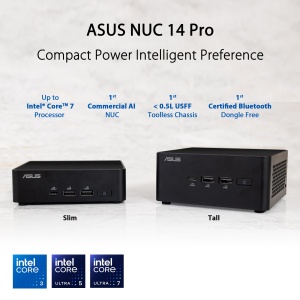 Mini PC ASUS NUC 14 Pro Slim Kit RNUC14RVKU500002I, performanta ridicata, conectivitate wireless - Img 2