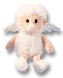 Mini Schutzengel Schaffer 3269, 11 cm, alb, jucarie din plus
