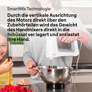 Mixer de mana Braun MultiMix 5 HM 5137, 750W, 9 viteze, albgri, accesorii incluse - Img 5