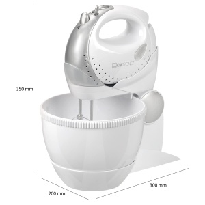 Mixer de mana Clatronic HMS 2739, 250W, 5 viteze, cu bol rotativ, alb - Img 7