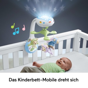 Mobile pentru bebelusi Fisher-Price CDN41, cu muzica, lumini si animale plush - Img 3