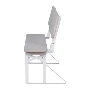 Mobilier de gradina pentru copii roba - Set 3 piese - 2 banci cu spatar si masa - Gri - Img 6